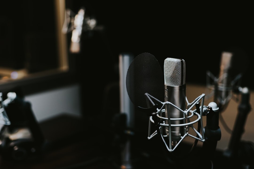podcast microphone closeup