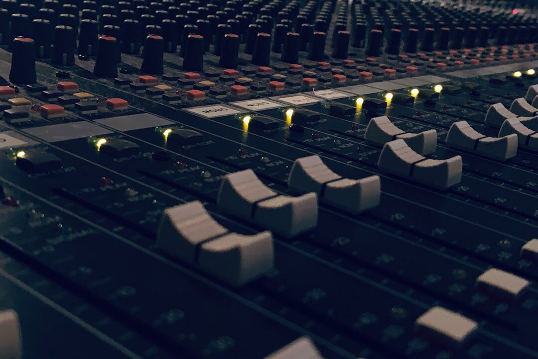 sound engineer adjusting levels