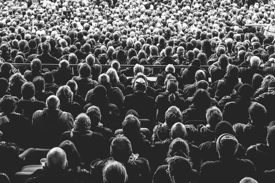 audience listening to podcast