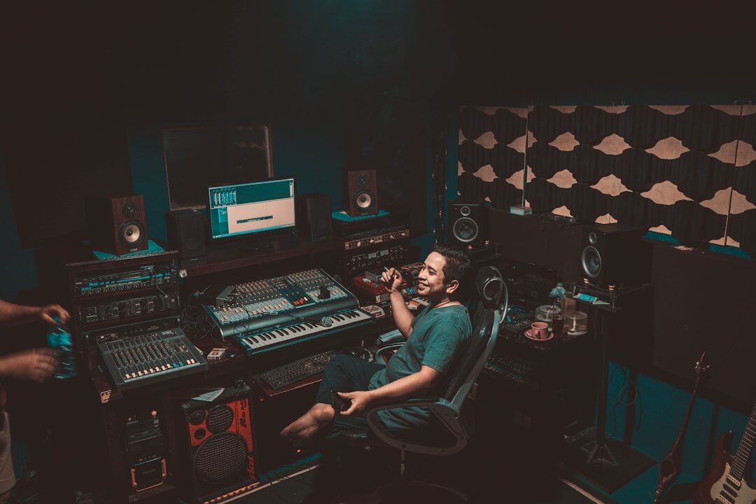 modern recording studio setup
