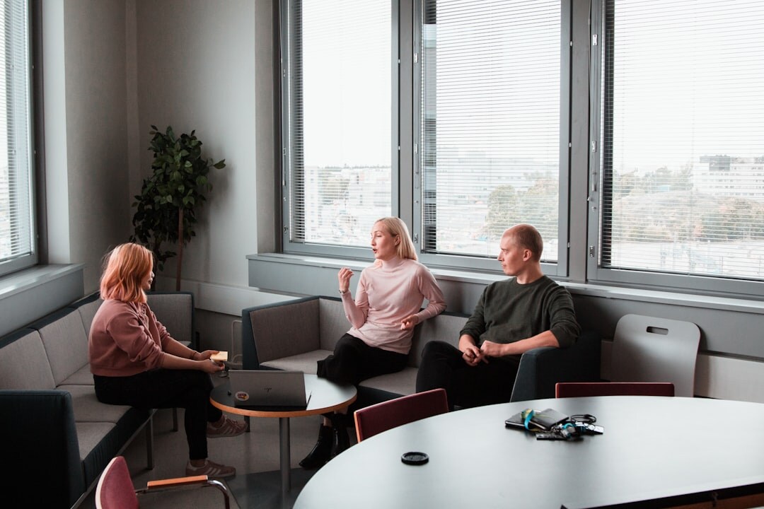 team discussing podcast ideas