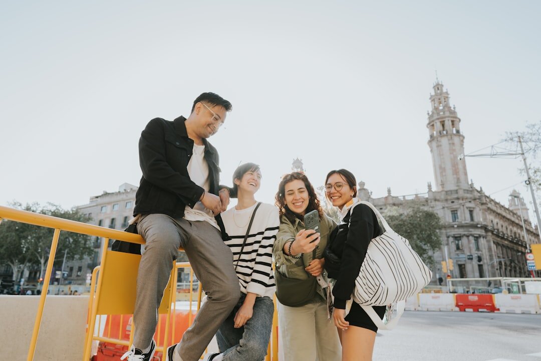 group of friends chatting